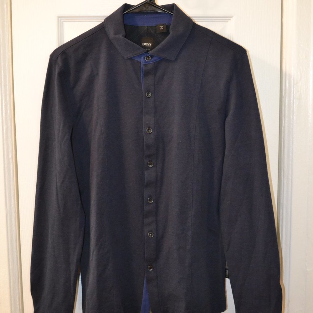 Hugo Boss Long Sleeve Elbow Patch Men's Shirt